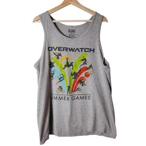 Overwatch Summer Games Gray Tank Top Size Large
